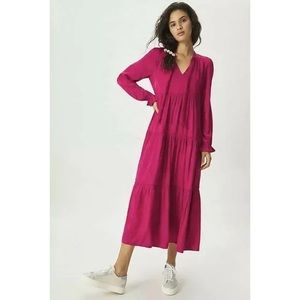 Anthropologie Maeve Cassie Tiered Maxi Dress